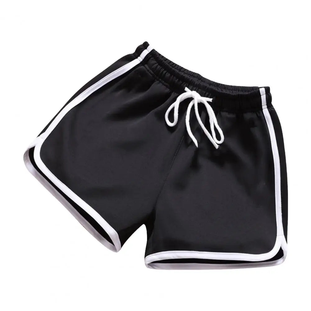 Above Knee Men Shorts Men's Summer Drawstring Shorts Elastic Waist Loose Length Beach Trousers Daily Casual