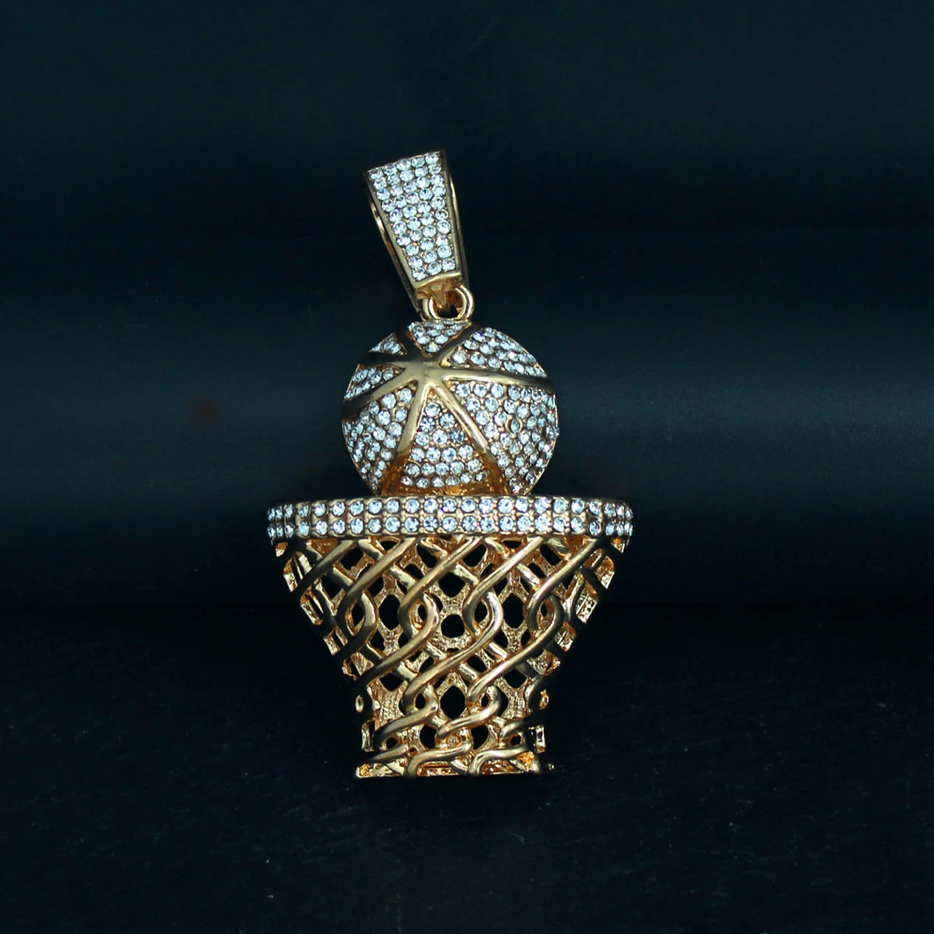 Hip Hop Rhinestone Number 23 Basketball Pendant Necklace Hiphop Iced Out Chain Sports Necklaces For Men and Women Jewelry Gift