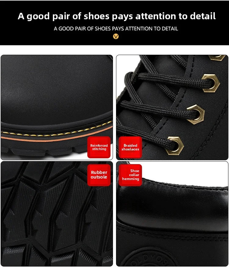 high-top Work Boots For Men Anti-smash Anti-puncture Work Shoes with Steel Toe leather safety shoes men for work waterproof shoe