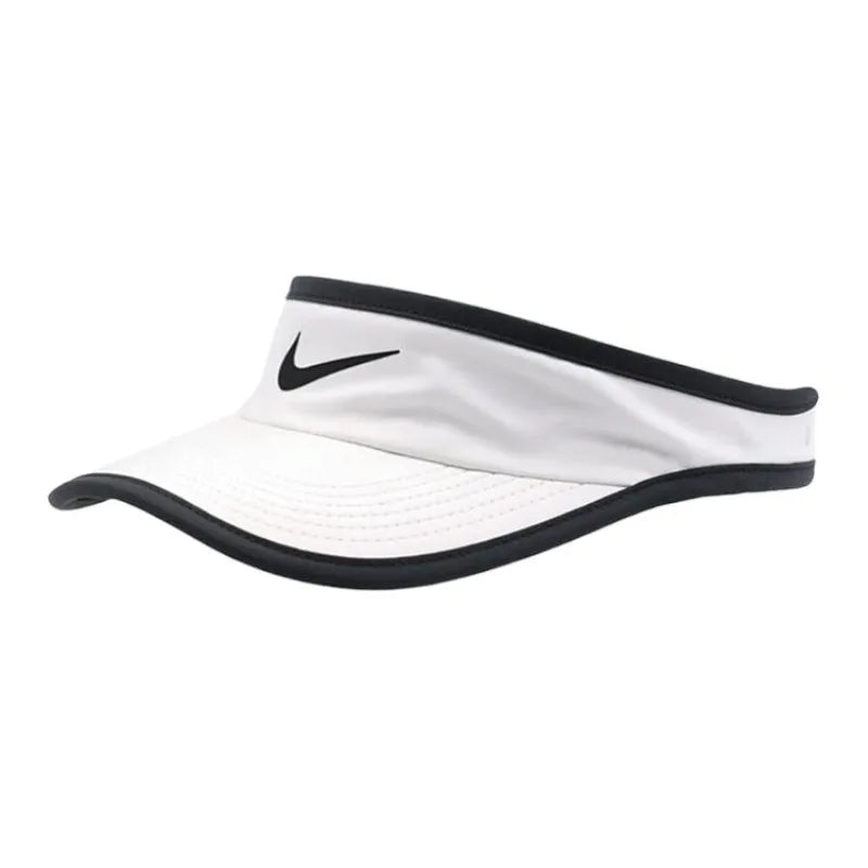 Nike Sunscreen Hat, Sunscreen, Empty Top, Comfortable Tennis Cap, Velcro, Convenient, Spandex, Children's, White 611816-100