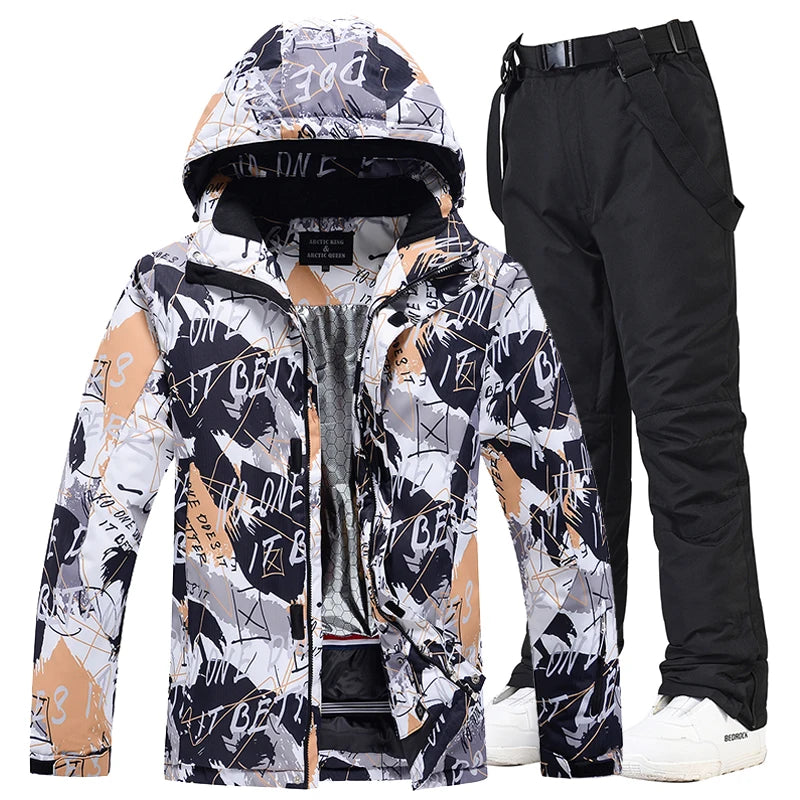 -30, Men and Women Snow Wear, Snowboarding Suit, Skiing Brand Jacket, Ski Jacket and Pant Sets, Snowboarding Clothing, Winter