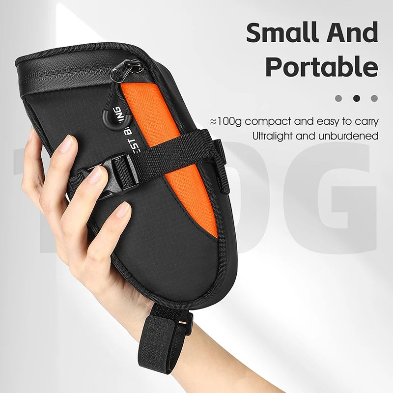 WEST BIKING Portable Bike Tail Bag 1.2L Reflective Cycling Bag Ultralight Waterproof Bike Saddle Bag MTB Road Bike Accessories