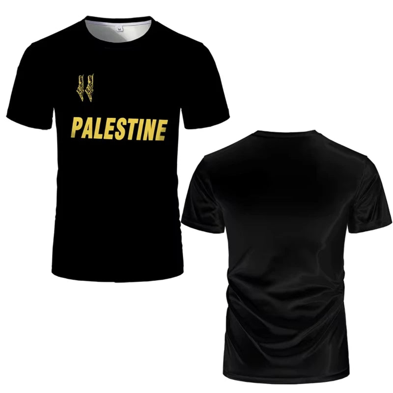 Palestine Football Jersey T Shirts Adult & Kids New Summer Digital Print Soccer Uniforms Casual Sports Palestinian Flag Gym Tops