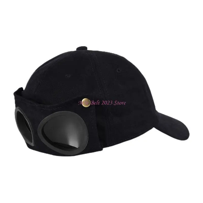 49ME Baseball Hat Baseball Hat with Goggles Sunglasses Hip Hop Hats Dad Hat