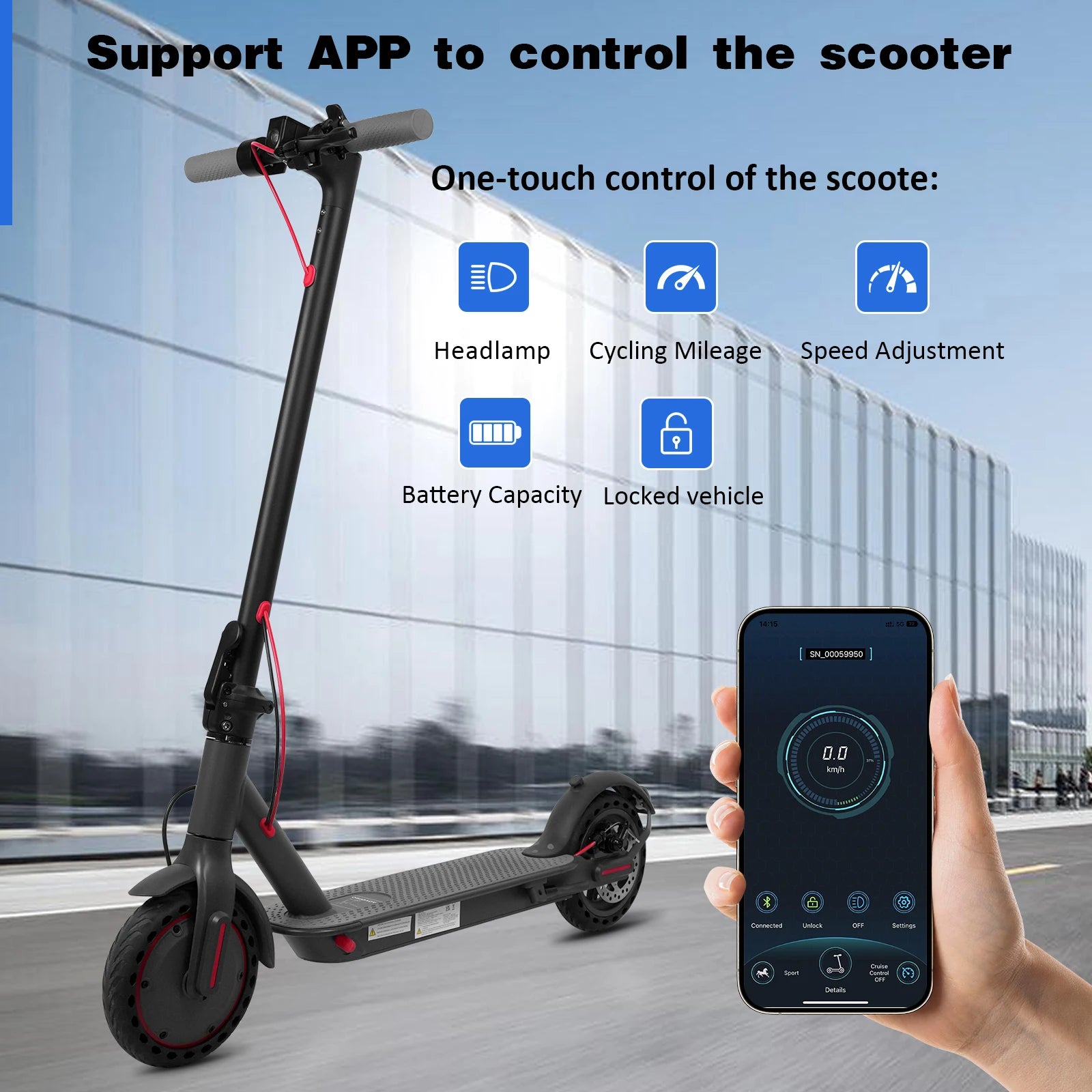 M365PRO/M365 X1 Electric Scooter 36V 10.5Ah 500W Motor 35KM Long Range 31KM/H 8.5Inch Solid Tires Foldable Smart APP EScooter