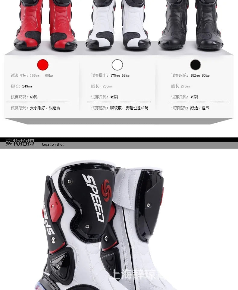 Motorcycle Boots Men Anti-slip Motorcyclist Shoes Adventure Touring Motocross MTB Dirt Bike Boots Motorcycle Accessories