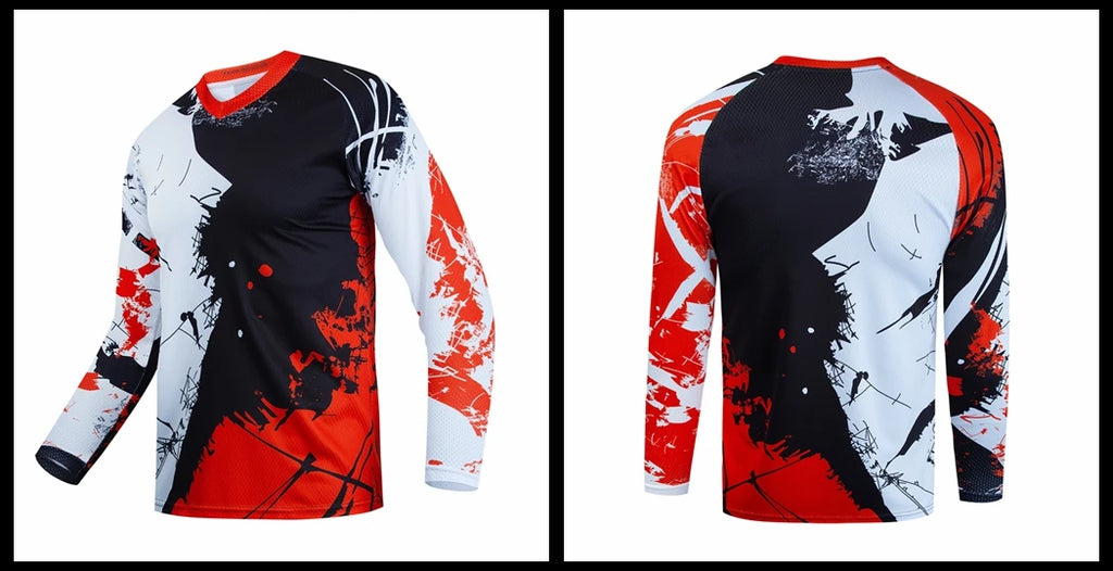 Pink Dirt Bike Shirt Kids Motocross Jersey Youth Off Road Motorcycle Shirt Girls DH mtb BMX Jersey Long Sleeve Cycling Jersey