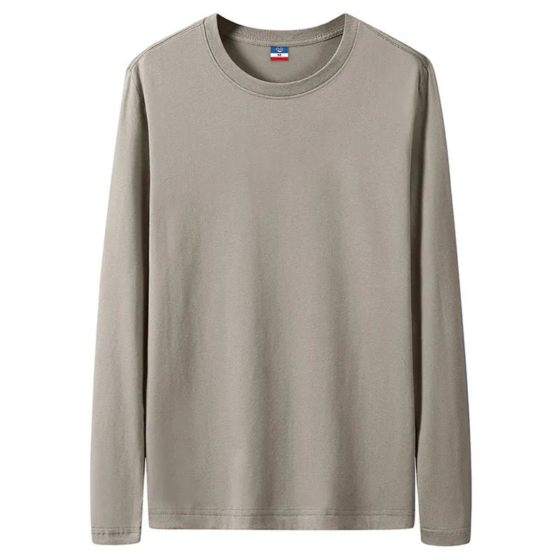 Fast Delivery T-Shirts Men Long Sleeves Tee Tops Male Autumn Plain Cotton Tshirts Plus Size 4XL 5XL Undershirts Man Clothing