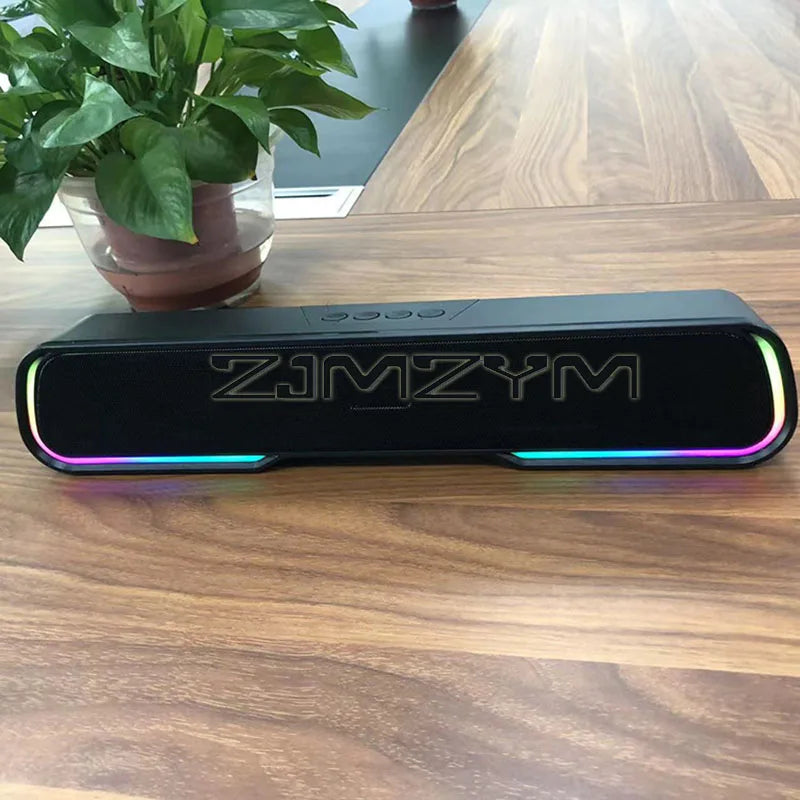 RGB lights Bluetooth Speaker Theater Soundbar Computer Speakers Support USB TF FM AUX TV Pc Laptop Gaming Video Audio System