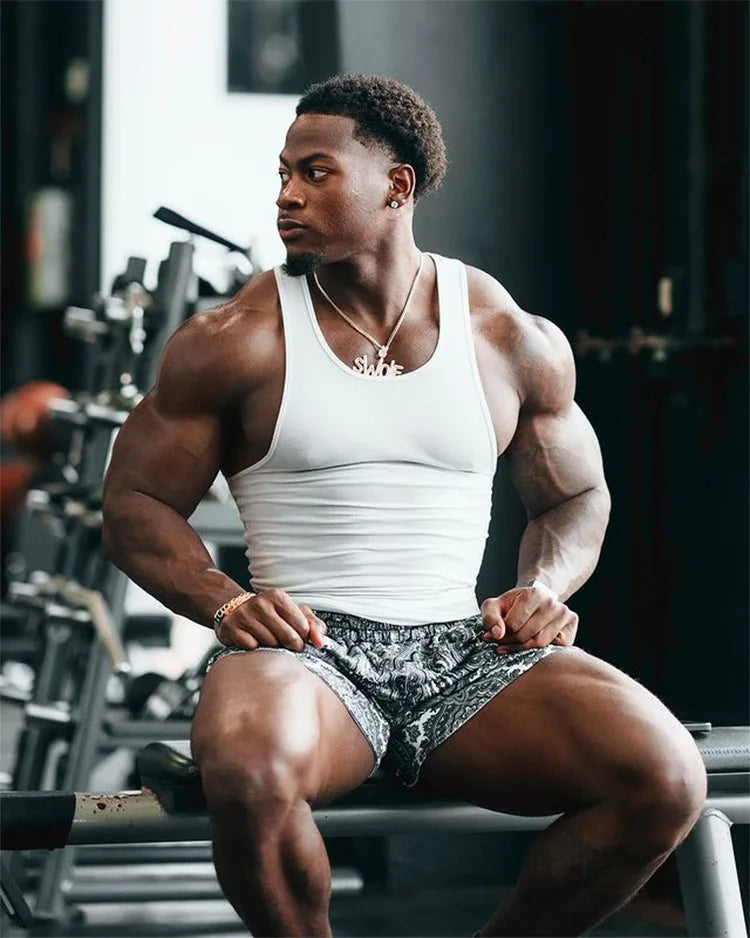 Summer Men's Sports Clothing Casual Vest Fashion Round Neck Quick Dry Tank Top Male Outdoor Gym Fitness Sleeveless Base Shirt