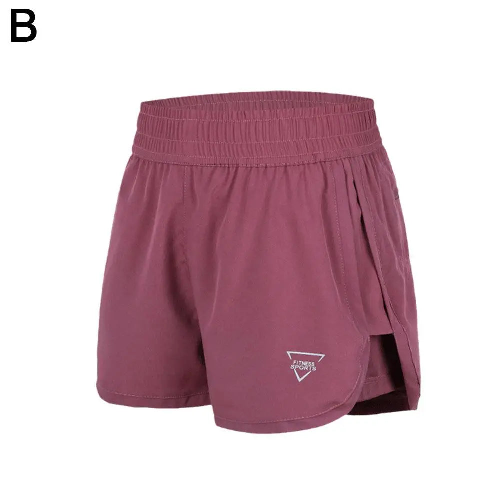 New Gym Sport Shorts Casual Outdoor Running Quick Dry Pants High Short Waist Two Training Pieces Elastic Women Shorts Short J7J7