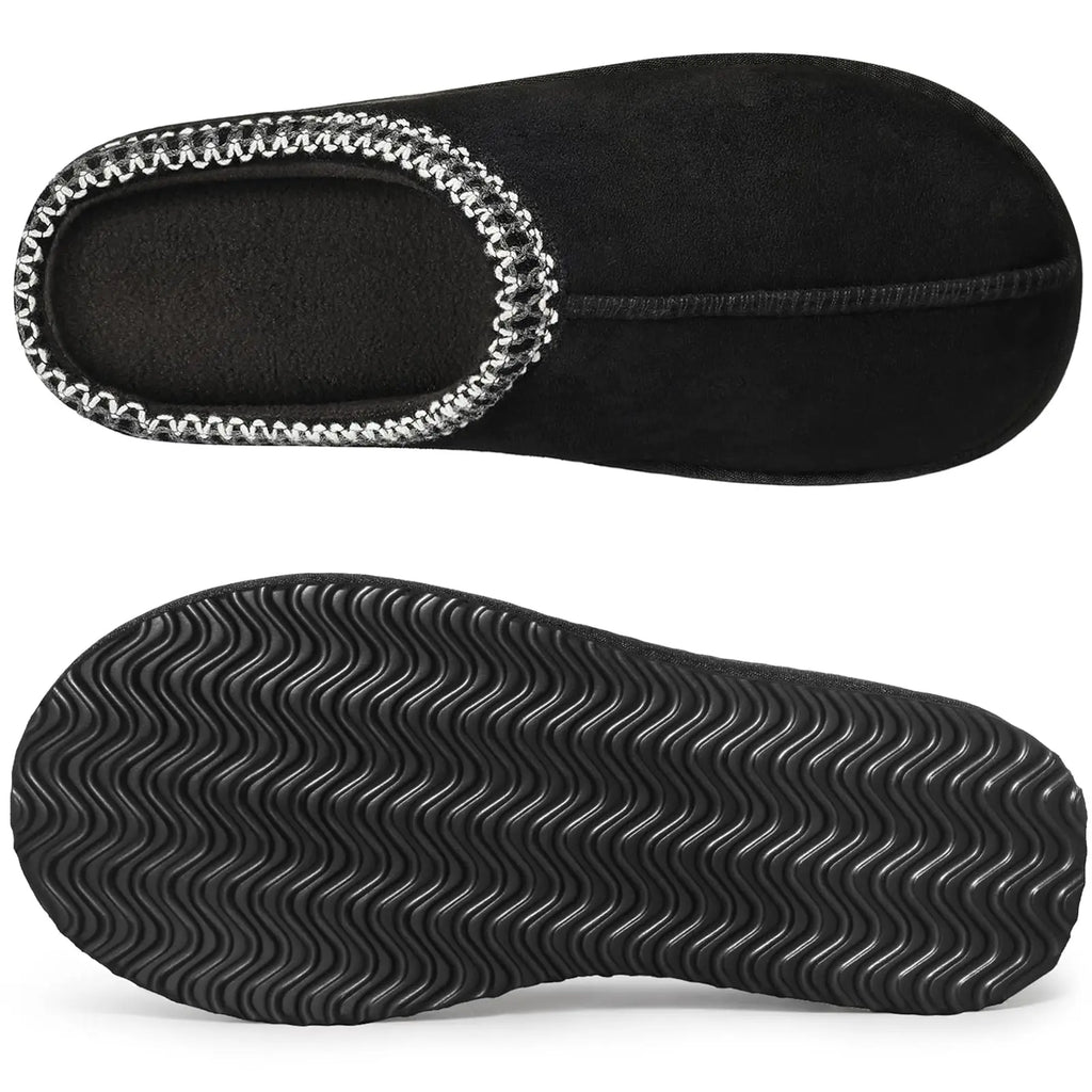 Crestar Women's Memory Foam Fuzzy Slippers New Genuine Suede Fluffy Slippers Women Men Cozy Warm House Shoes Indoor and Outdoor
