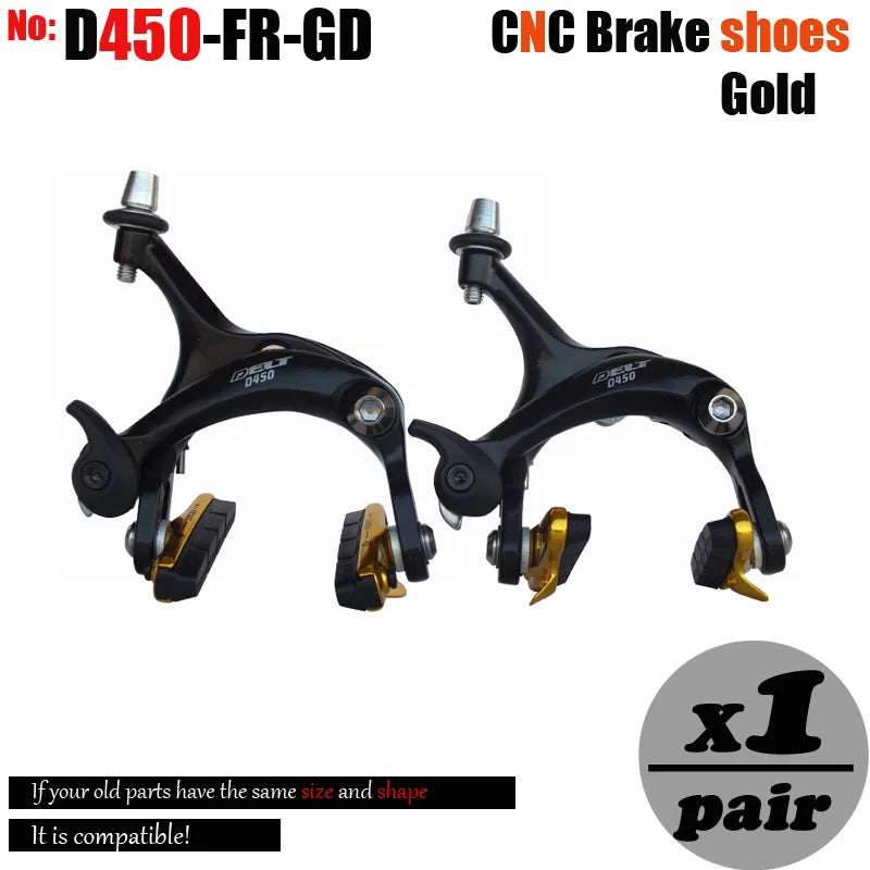 700c Road Bike Brake Dual Pivot Caliper Folding  Bicycle Side Pull Rim C Brake  Center Mount Front Rear 39-49MM Parts