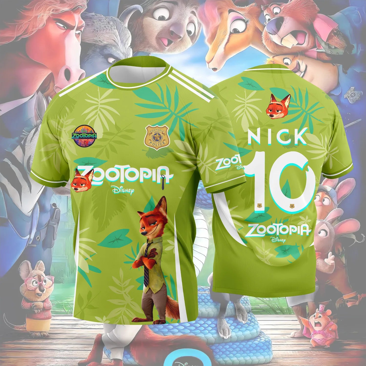 2026 New Arrival: Anime Zootopia Jersey - Men's and Women's Casual Sports T-Shirt for Manga Lovers