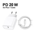 PD Charger 20W Fast Charging USB Type C Power Adapter For iPhone Apple 17 16 15 Pro Max iPad XiaoMi Samsung Quick Charger Cable