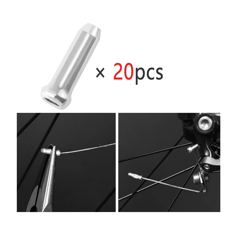 10-1000pcs Bike Cable End Fitting Aluminum Alloy Cable End Caps Bicycle Brake Derailleur Shifter Caps Crimps Tips Cycling Parts
