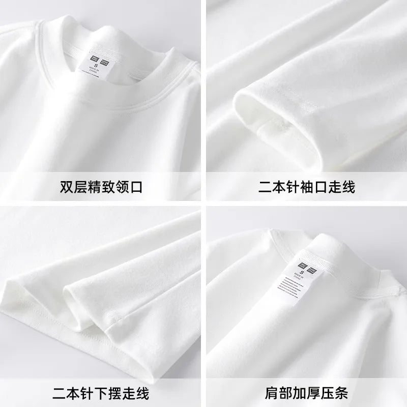 Autumn Winter Thick Fleece T-Shirt Men Half High-Collar T Shirt Long Sleeve Casual Tops Thermal Shirts Undershirt Man Clothing