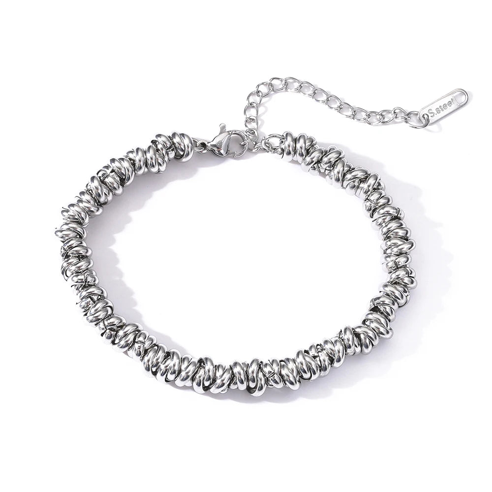 cmoonry High Quality Non-Fading Stainless Steel Jewelry Gold/Silver/Mix Color Beads Bracelets For Women