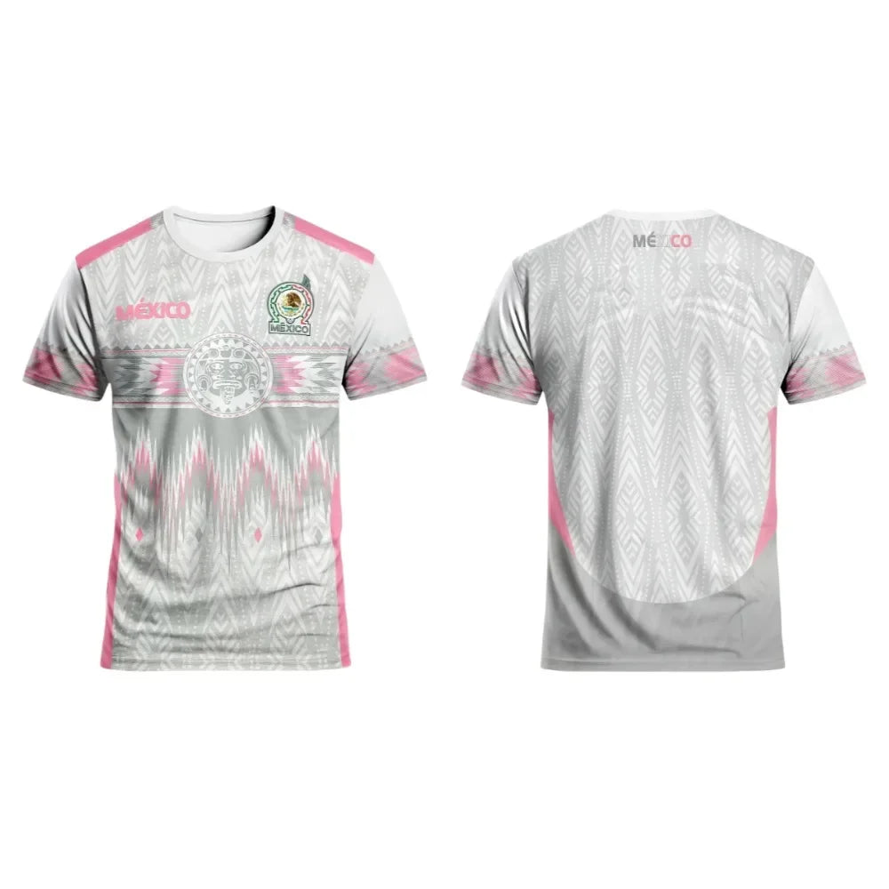 Mexico 3D Printed Football Jersey T-shirts 2025 Summer Men's Women's Same Quick-drying Tees Outdoor Sports Tops Training Clothes