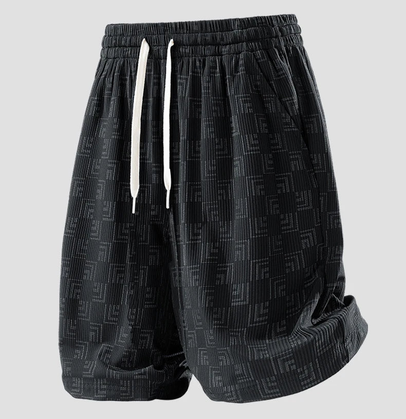 Men's Printed Cargo Shorts Summer Ice Silk Casual Loose Plus-Size 7XL 8XL Shorts Outdoor Gym Running Sports Five-Point Shorts