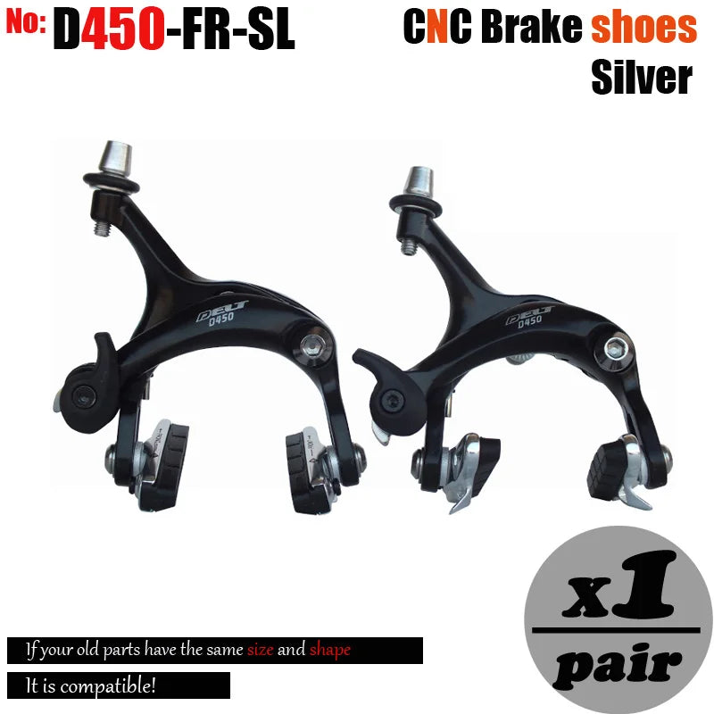 700c Road Bike Brake Dual Pivot Caliper Folding  Bicycle Side Pull Rim C Brake  Center Mount Front Rear 39-49MM Parts