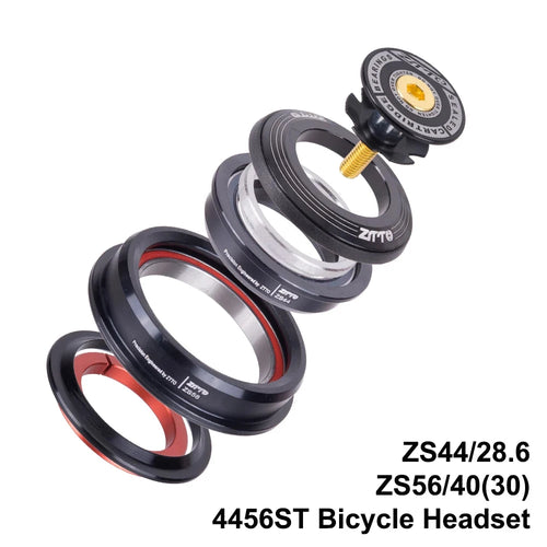 1 1/8"-1 1/2" 45 Degree Threadless Tapered Tube Fork Straight Tube ZS44 ZS56 Sealed Bearing Bicycle Headset Bike Headset