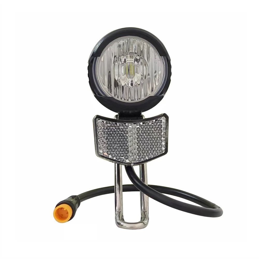Ebike LED Headlight Accessories 36V 48V Lamp 3pin  Waterproof Connector Built-in Horn Front Light for Electric Scooters Bicycles