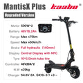 KAABO Mantis X Plus 500W*2 Motor 1000W 48V 18.2Ah Max Speed 25km/h Central Display NFC Front Rear Adjustable Spring Oil Damping