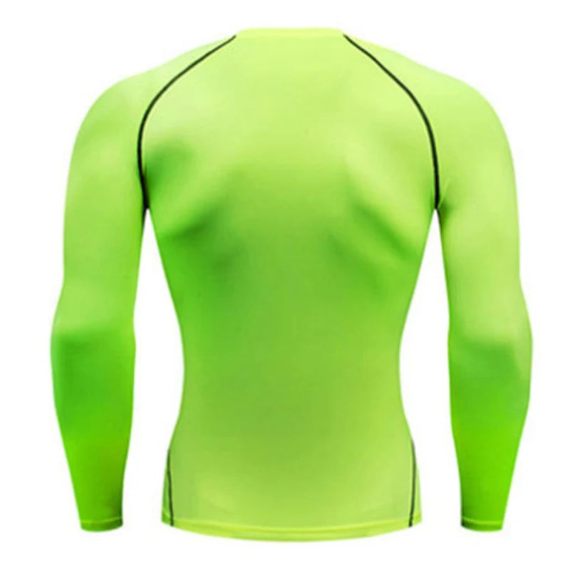 Autumn Winter Compression Shirt Long Sleeve Casual Slim T Shirts For Men Quick Dry Football Tops Gym Sport T Shirt Man Clothing