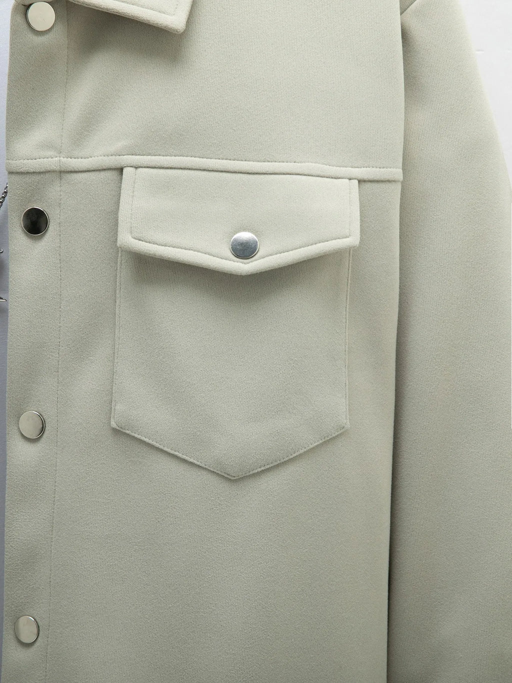 2025 new men's casual spring and autumn solid color single-breasted jacket pocket long-sleeved coat