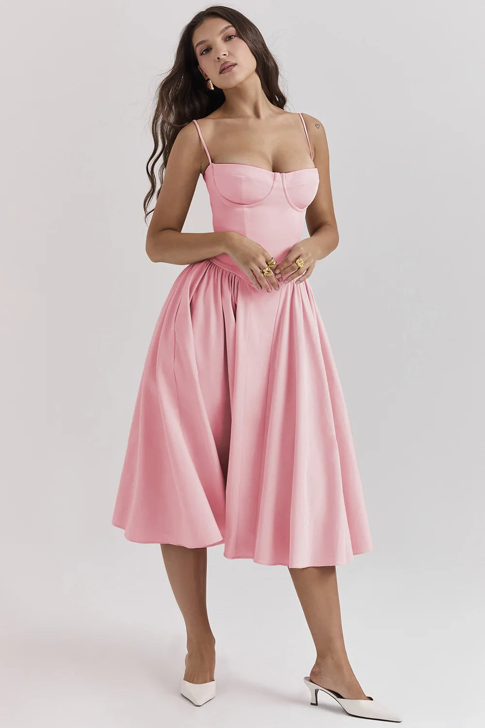 Summer Sexy Tube Top Waisted Camisole Dress Women Elegant Sleeveless Backless Pleated Female Party Evening Dresses