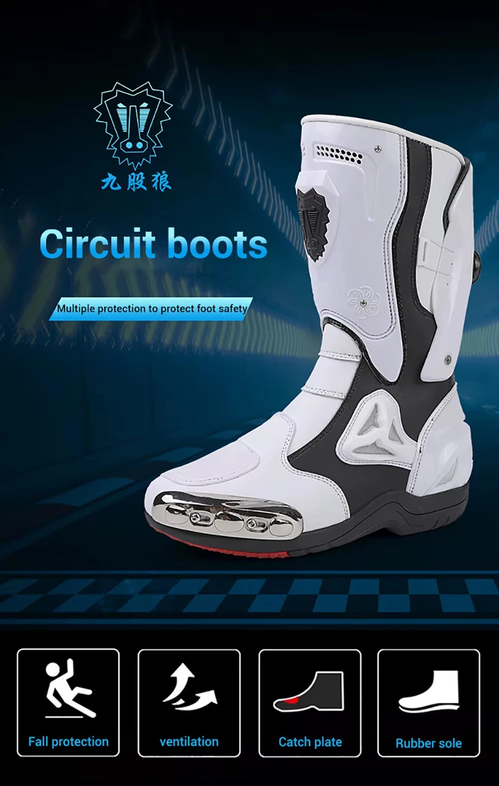 Motorcycle Boots Men Anti-slip Motorcyclist Shoes Adventure Touring Motocross MTB Dirt Bike Boots Motorcycle Accessories