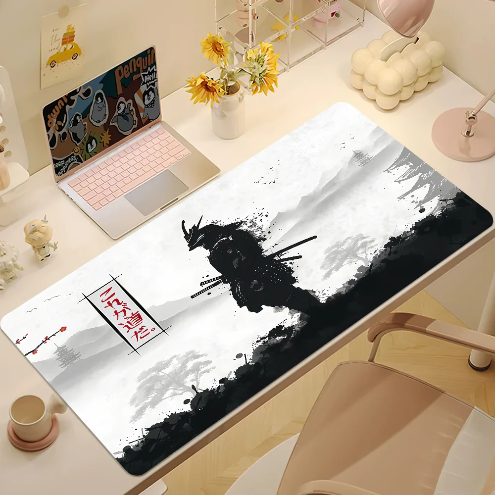 Japanese samurai Mouse Pad Non-slip Thickened MousePad Large Gaming Cushion Office Student Writing Lockedge