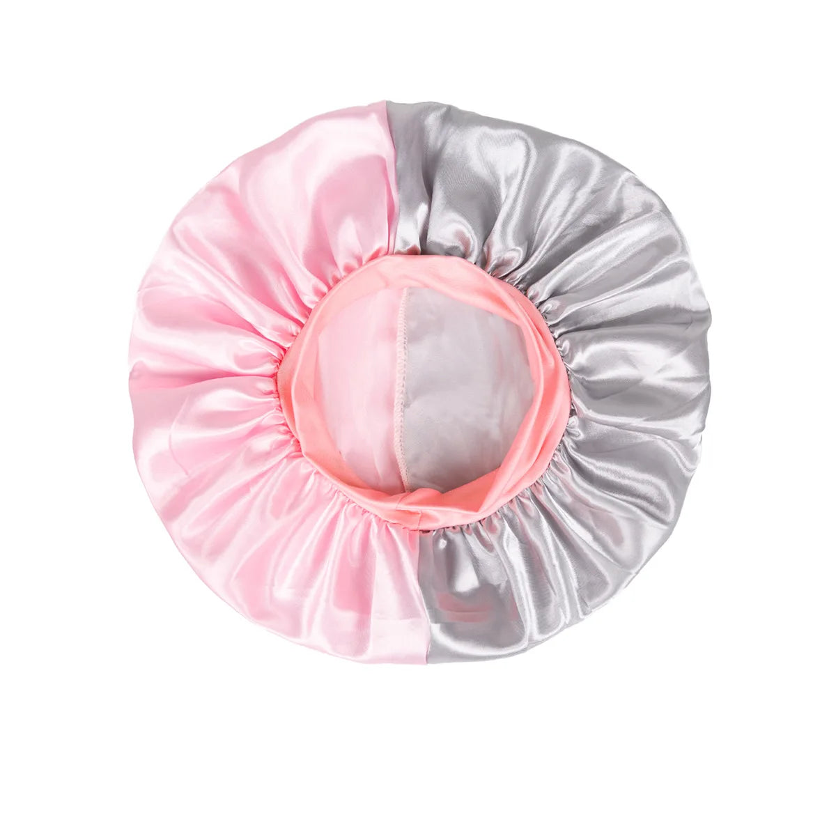 Women Wide Edge Satin Bonnet Sleeping Hat Double Colors Round Shower Caps Unisex Cap Apparel Accessories