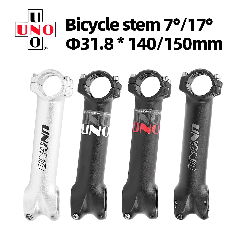Kalloy UNO Stem 7/17 Long Bicycle Handlebar Stem 31.8mm Mtb Bike Table 140/150mm Road Power Steering Wheel Extension For Bicycl