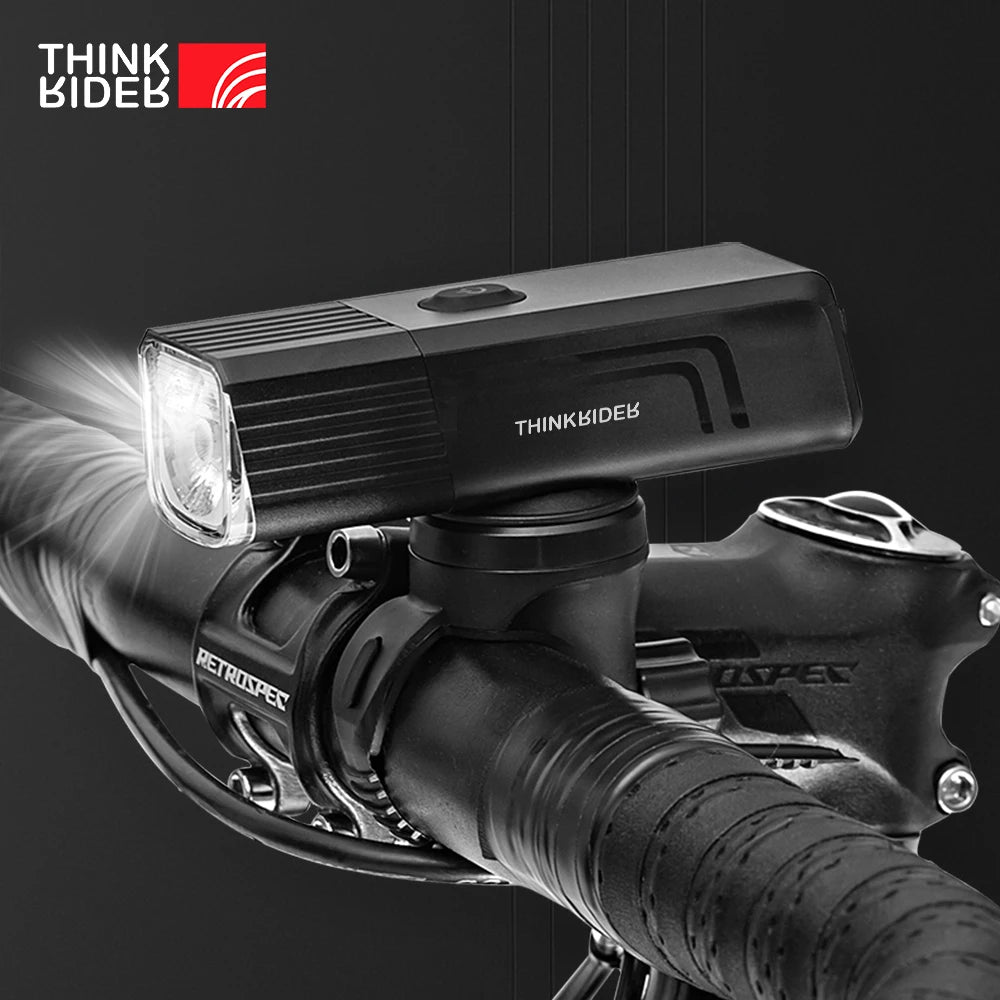 ThinkRider Bike Headlight flahlight bicycle Front lamp light Flashlight 400 600 800Lumen LED USB rechargable