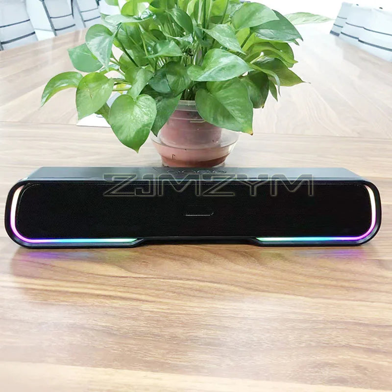 RGB lights Bluetooth Speaker Theater Soundbar Computer Speakers Support USB TF FM AUX TV Pc Laptop Gaming Video Audio System