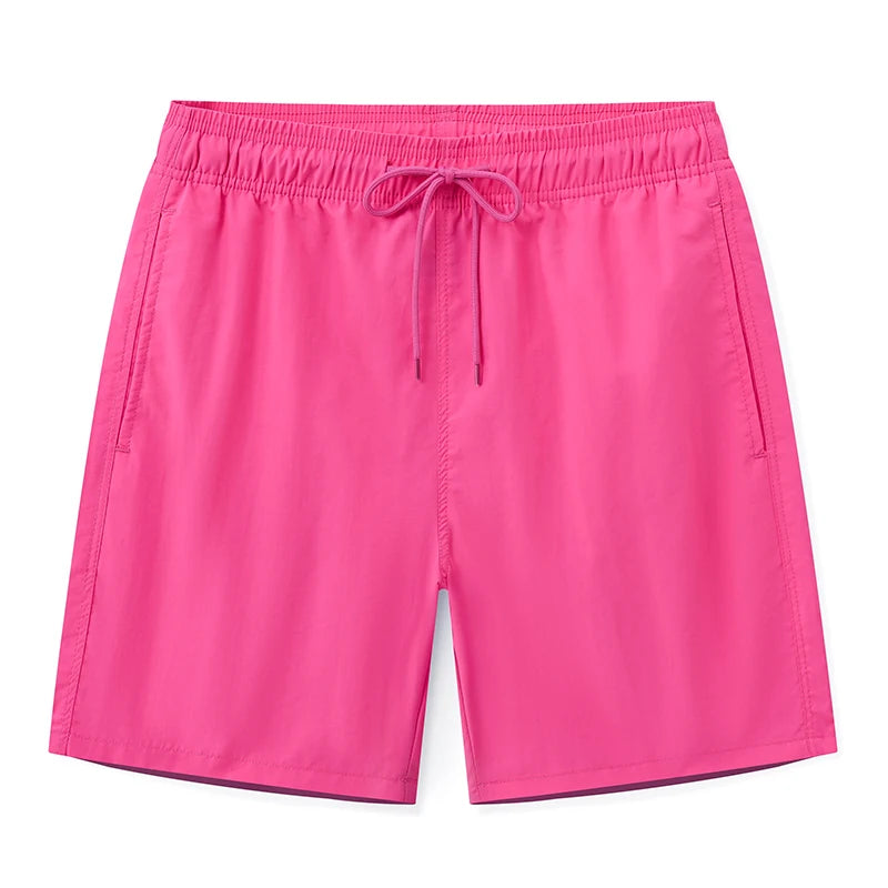 Datifer Brand Summer Men Shorts Fashion Nylon Solid Mesh Liner Traje De Baño Drawstring For Swimsuits Male Surf Sports Shorts