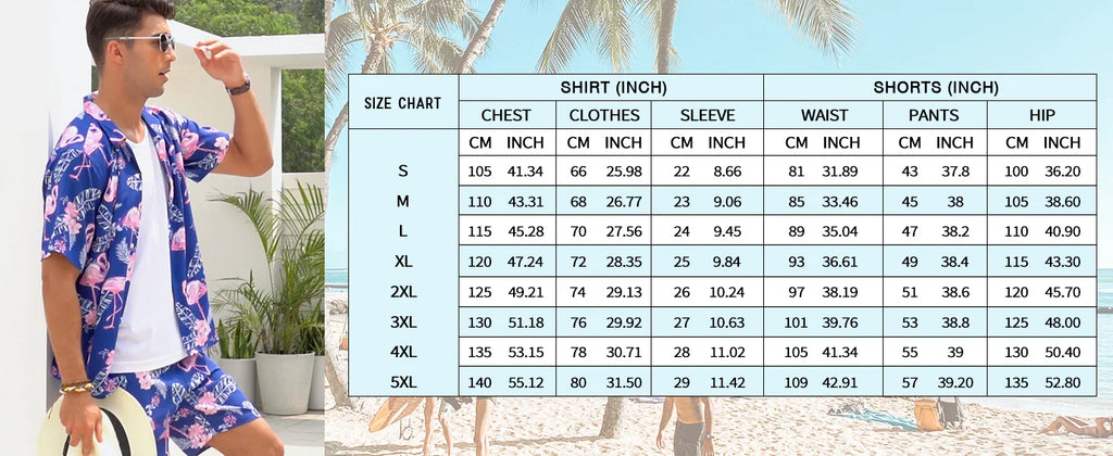 2024 Men's Shirt Shorts Set Two Piece 3D Leaf Print Men's Shirt Short Sleeve Casual Beach Pants Street Vacation Hawaiian Style
