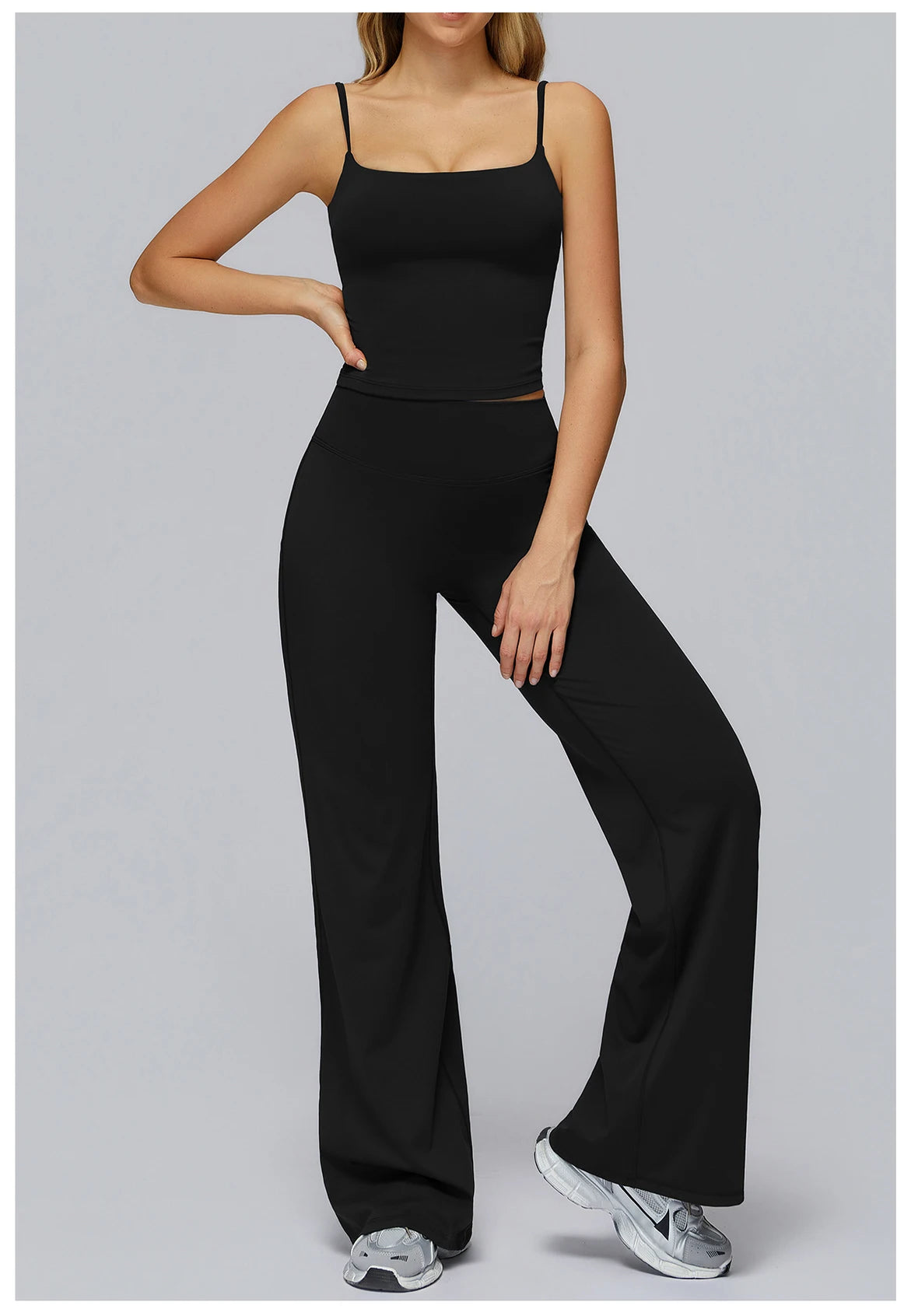 Yoga Set 2 Pieces Sports Outfits Female Clothing Fitness Vest Sportswear Women Tracksuit High Waist Leggings Sport Bra Yoga Suit