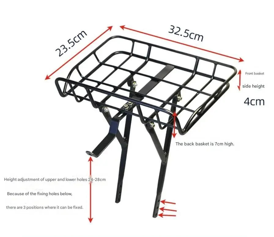 20 Inch Bike Front Rack Aluminum Alloy Super Light Front Basket for Dahon D7 D8 P8 Folding Bike