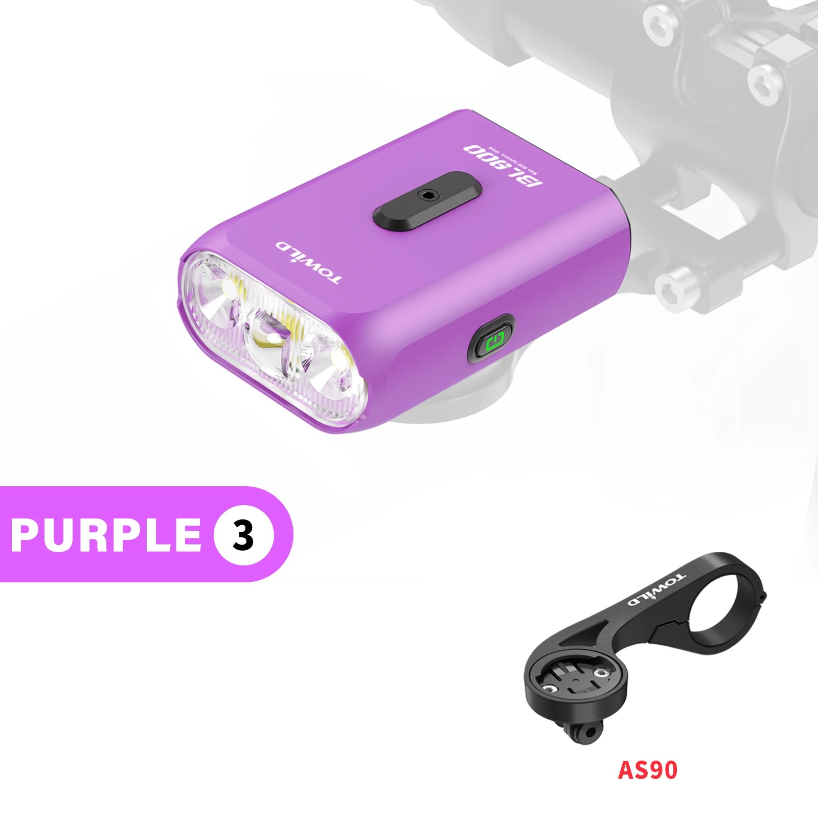 TOWILD BL900 Dual Mounted Bicycle Lights With Focus/Flood Beam 1100LM Rechargeable Bike Light Daytime Safety Night illumination