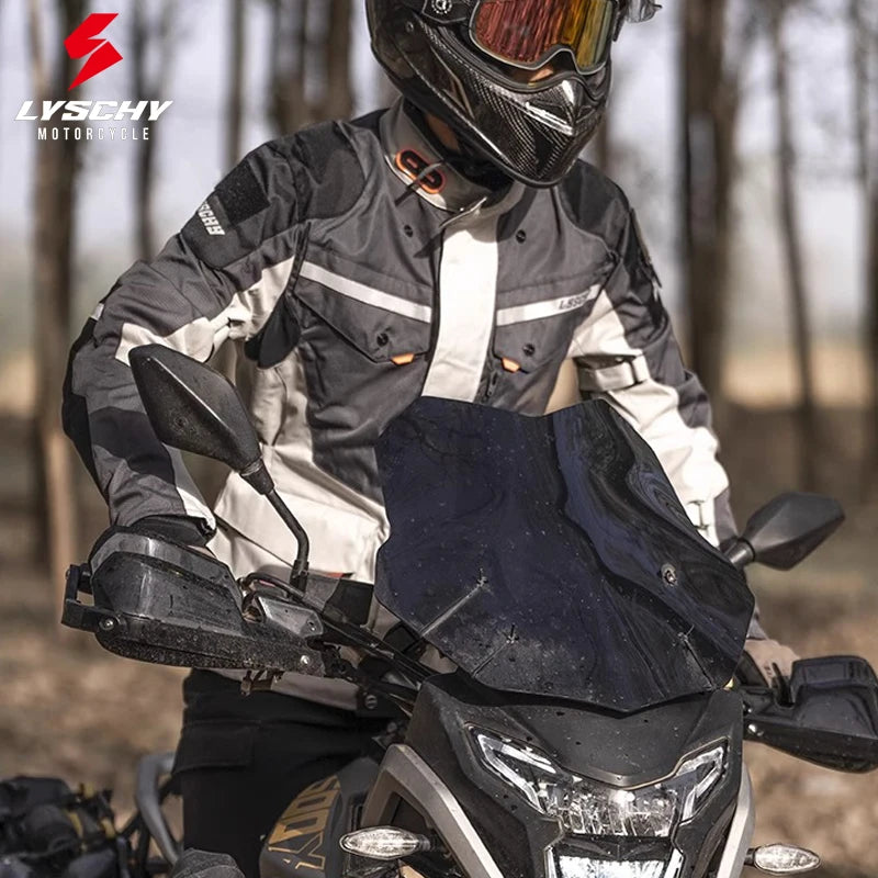 LYSCHY Motocross Jacket Pants Winter Warm Waterproof Motorcycle Riding Jacket Men Women Outdoor Off-Road Motorbike Rally Jacket