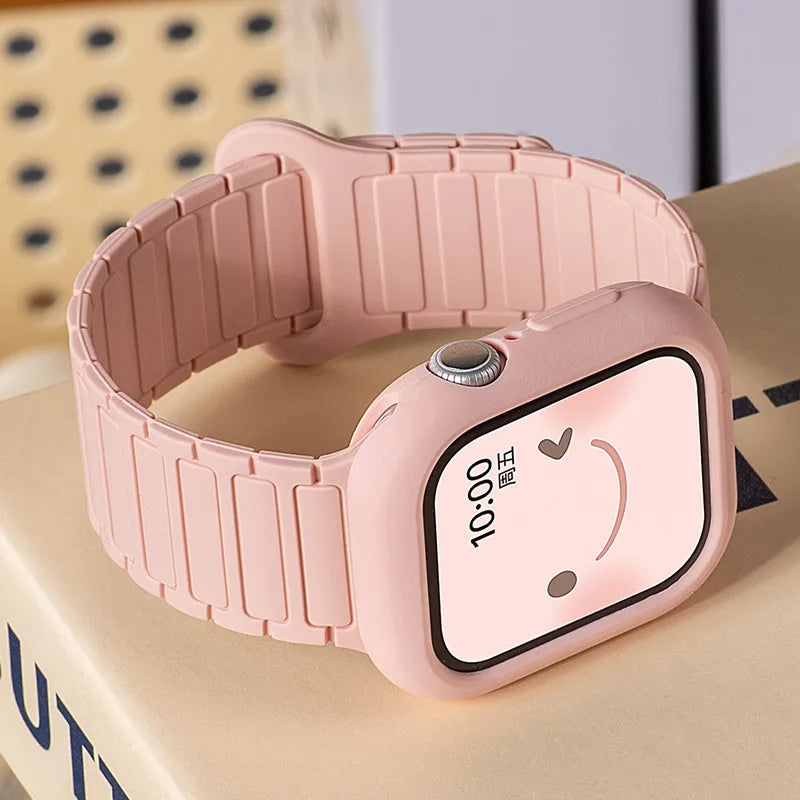 Silicone Case+Strap bracelet correa cover For Apple Watch 10 46mm 49 44mm 40 45mm 41 42mm for iWatch series 9 8 7 6 5 4 Ultra 2