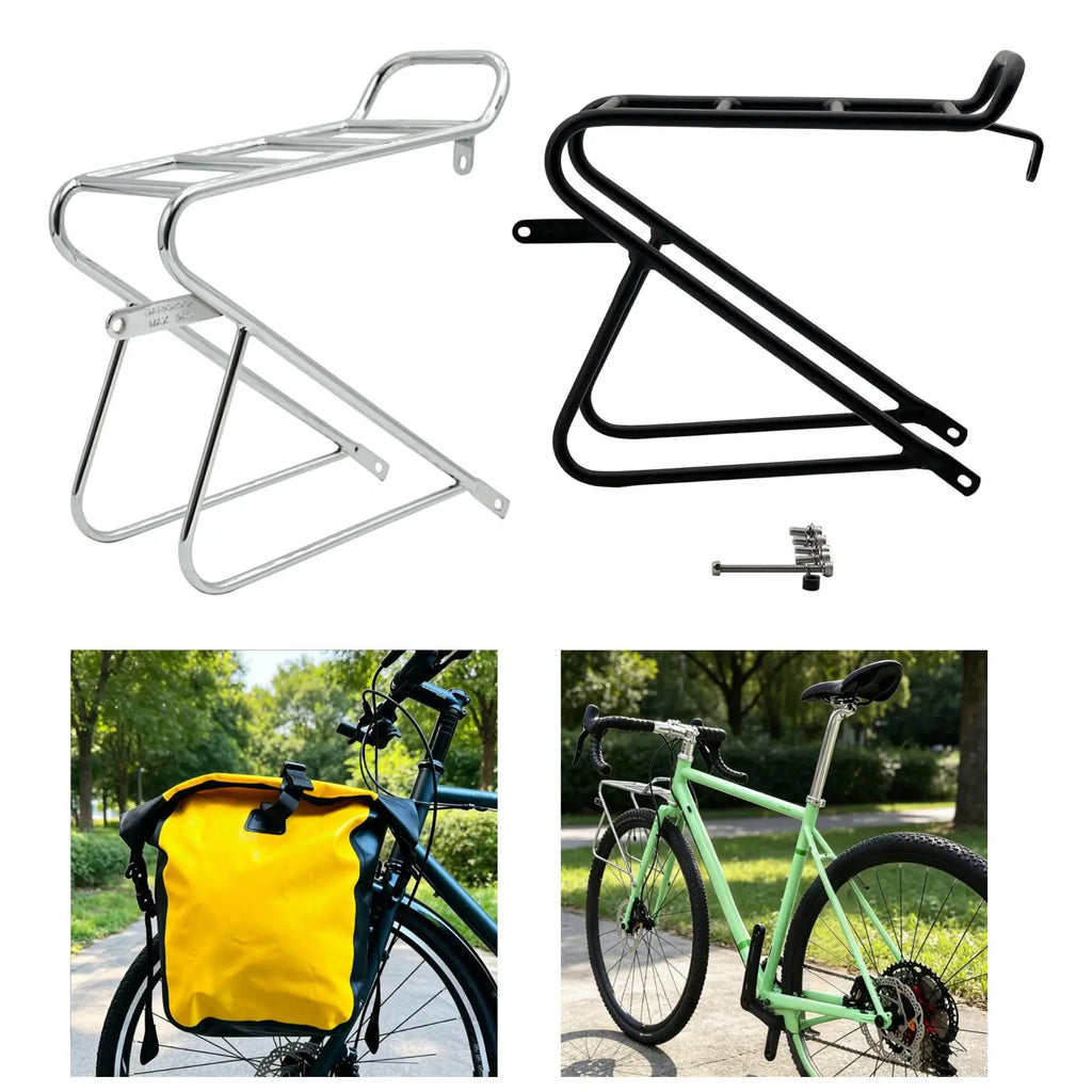 Bike Front Cargo Carrier Sturdy Aluminum Alloy Easy Install Practical Storage Support for Gravel Touring Cycling Equipment