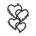 Personalized Heart Name Necklace Customized 2-5 Heart Name Pendant Family Necklace Stainless Steel Jewelry Mother's Day Gift