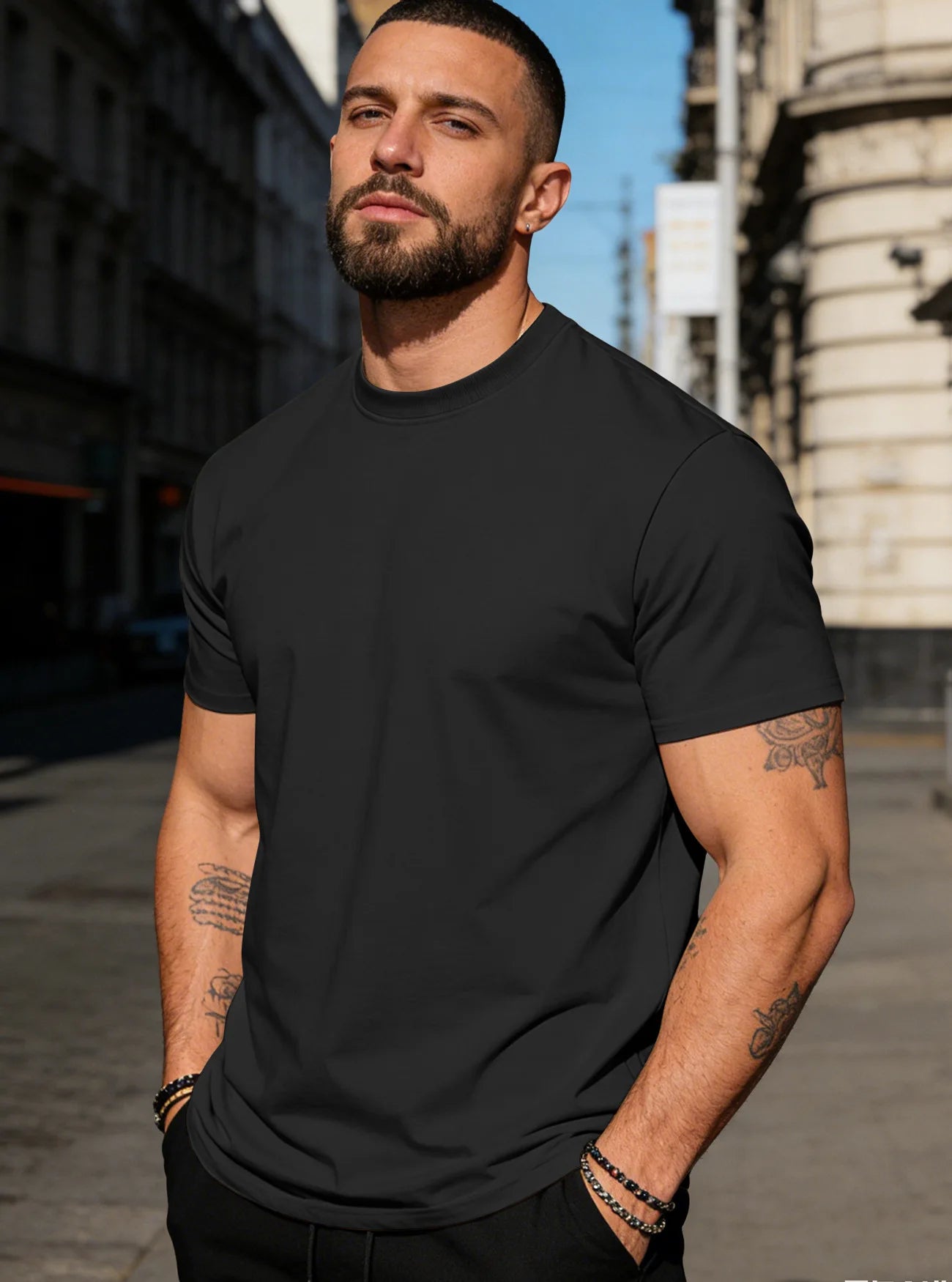 Summer Casual Comfortable Men's T Shirt Fashion Round Neck Short Sleeve Tops Simple Solid Color Oversized T-shirt Daily Clothing
