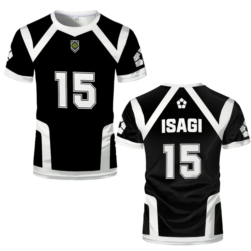 Japanese Anime Blue Lock Season 2 New Isagi Football Jersey T-shirts Cosplay Hyoma Chigiri Meguru Bachira Tees Children Clothes