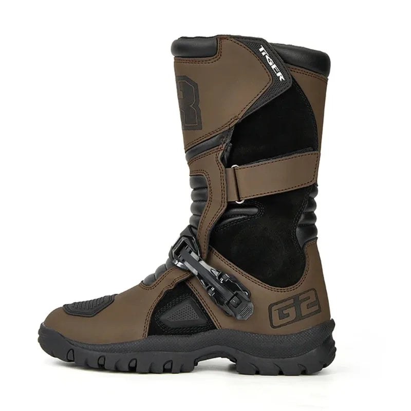 G2 Professional Outdoors Motocross Racing Long Boots Anti Slip Breathable Motos Shoes Men's Motorcycle Protective Boots