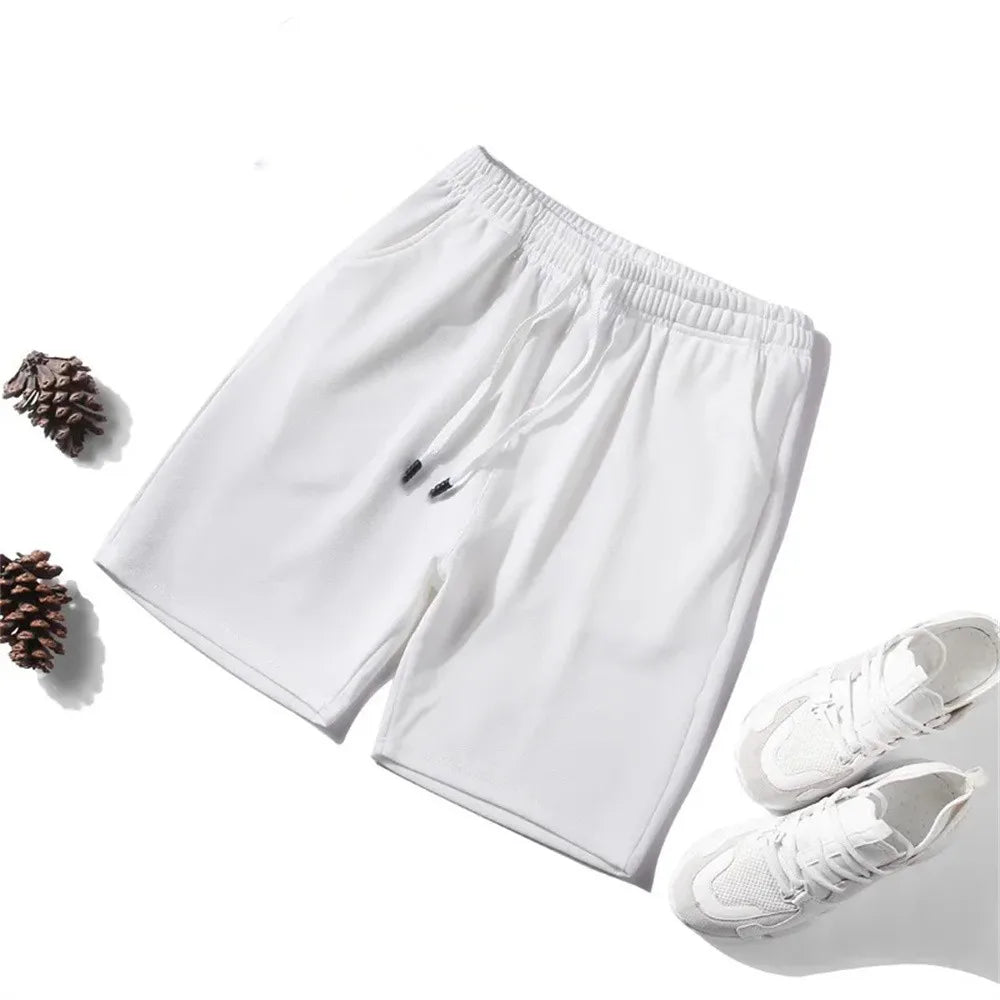 Men's Summer Cool Shorts Swimwear Quickly Dry Surf Beach Board Elastic Waist Casual Pants Male Mesh Running Sports Sweatpant